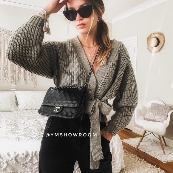 ZARA Bow-tie short cardigan - Picture 4 of 6